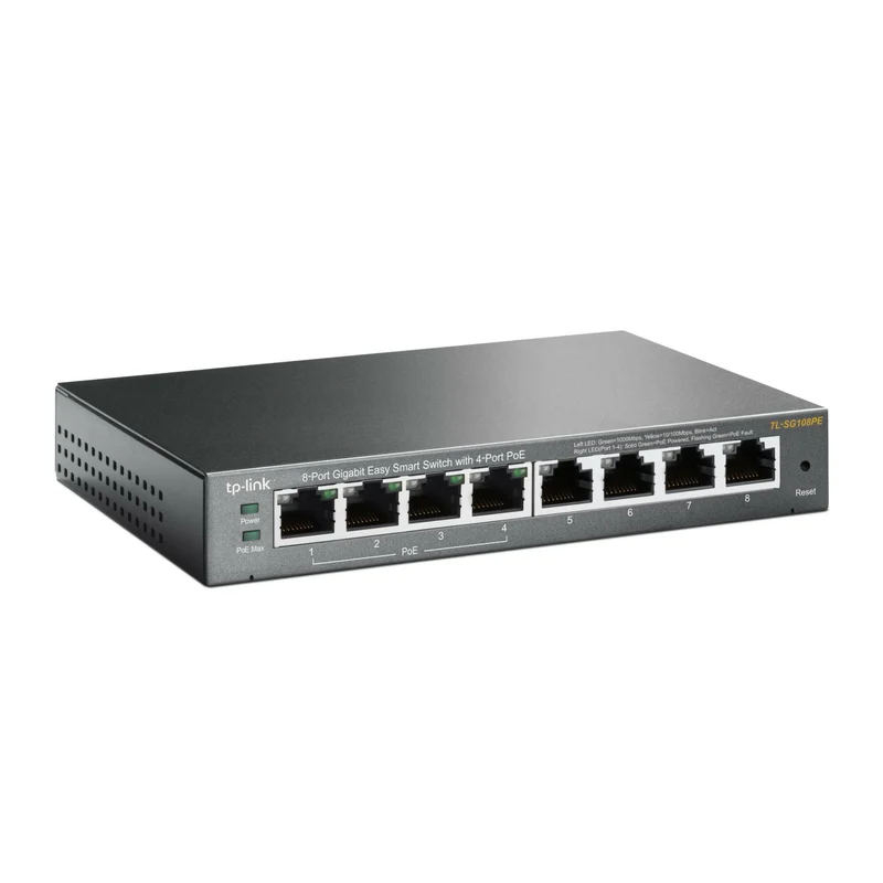TP-Link TL-SG108PE PoE Switch, 8 Port Gigabit Netzwerk
