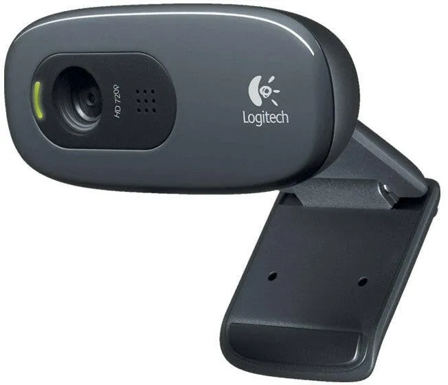 Logitech C270 HD Webcam, 720p, Rauschunterdrückung, Schwarz