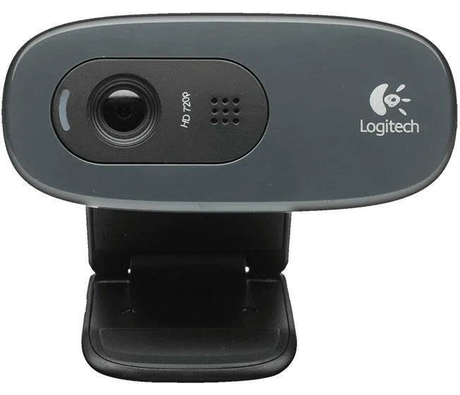 Logitech C270 HD Webcam, 720p, Rauschunterdrückung, Schwarz