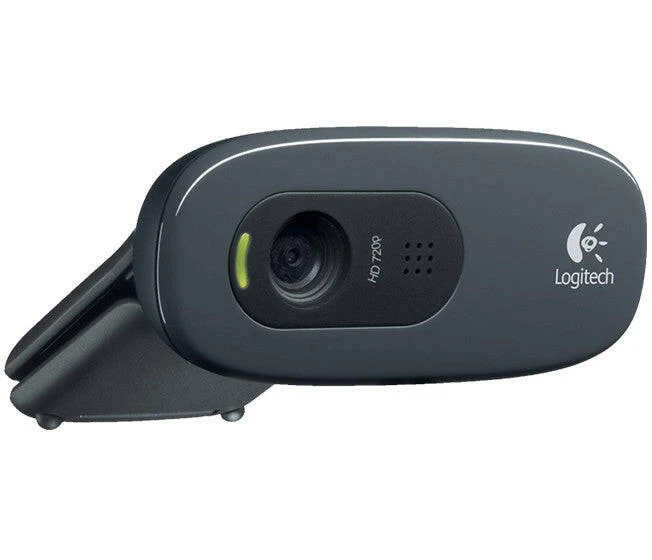 Logitech C270 HD Webcam, 720p, Rauschunterdrückung, Schwarz