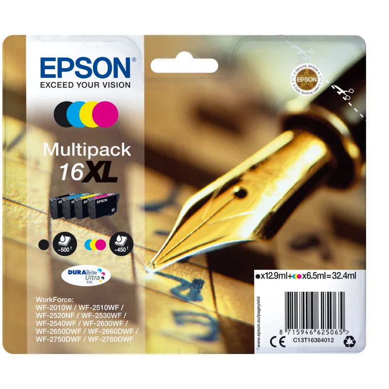 Epson 16XL Tintenpatrone MultiPack für WF-26XX-Serie