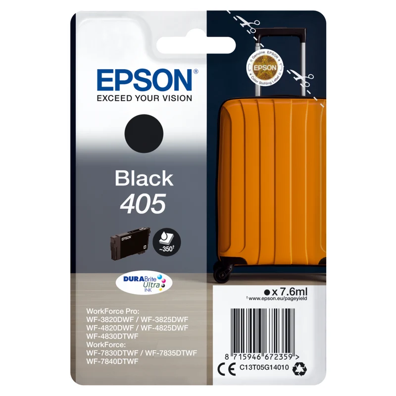 Epson 405 Original Tintenpatrone Schwarz, bis 350 Seiten