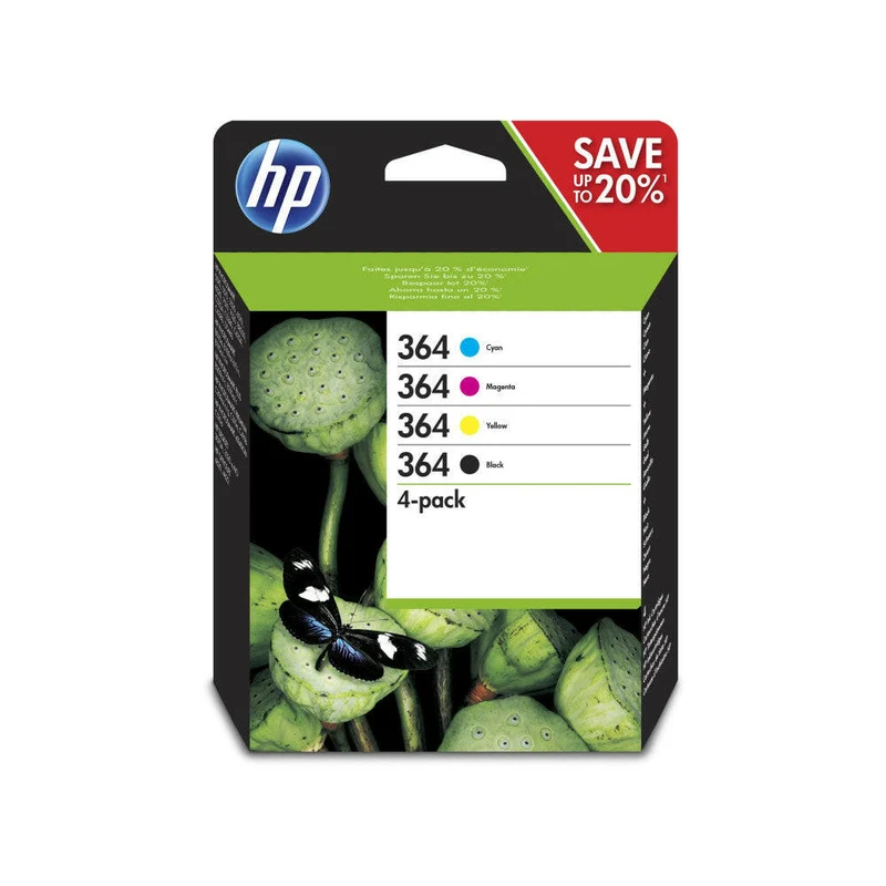 HP 364 Original 4er-Pack Tintenpatronen Schwarz/Farbe