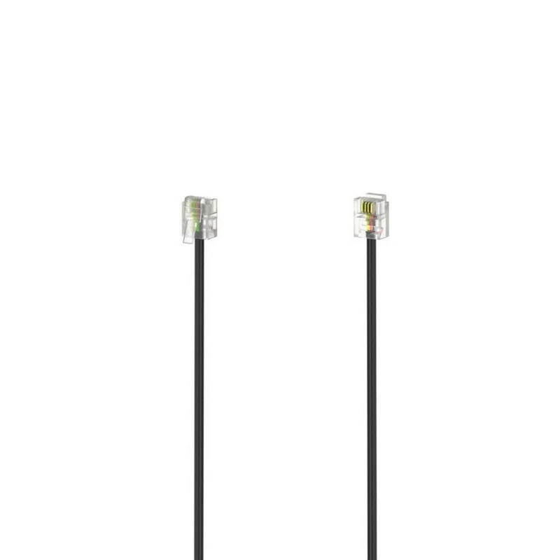 Hama Telefon Anschlusskabel RJ11 6m Schwarz, robust