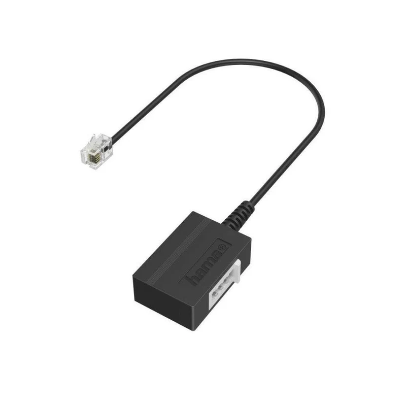 Hama Telefon Anschlusskabel 0.2m RJ11 auf TAE-F, Schwarz