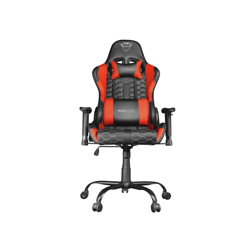 Trust Gaming GXT 708R Resto Gaming-Stuhl, Rot, 360° drehbar