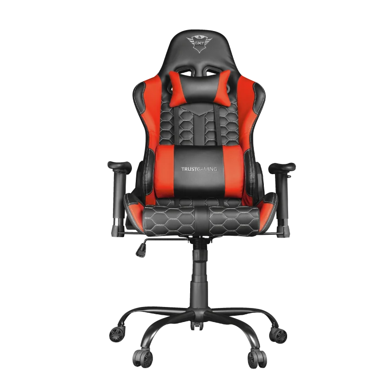 Trust Gaming GXT 708R Resto Gaming-Stuhl, Rot, 360° drehbar