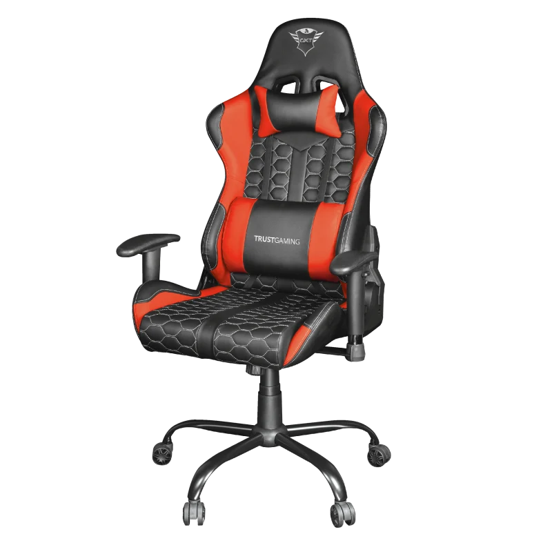 Trust Gaming GXT 708R Resto Gaming-Stuhl, Rot, 360° drehbar