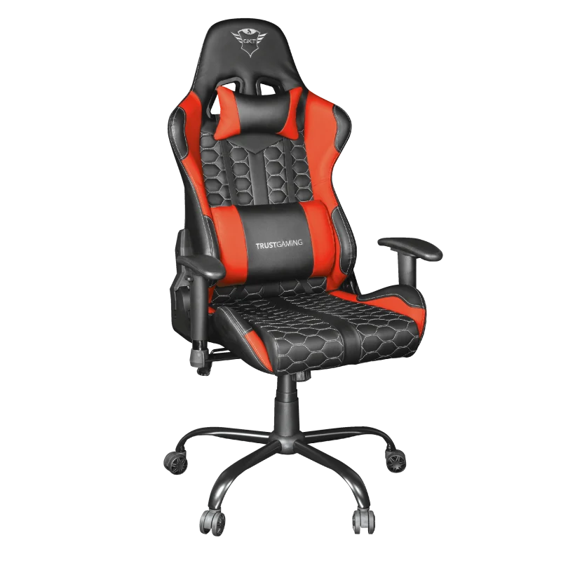 Trust Gaming GXT 708R Resto Gaming-Stuhl, Rot, 360° drehbar