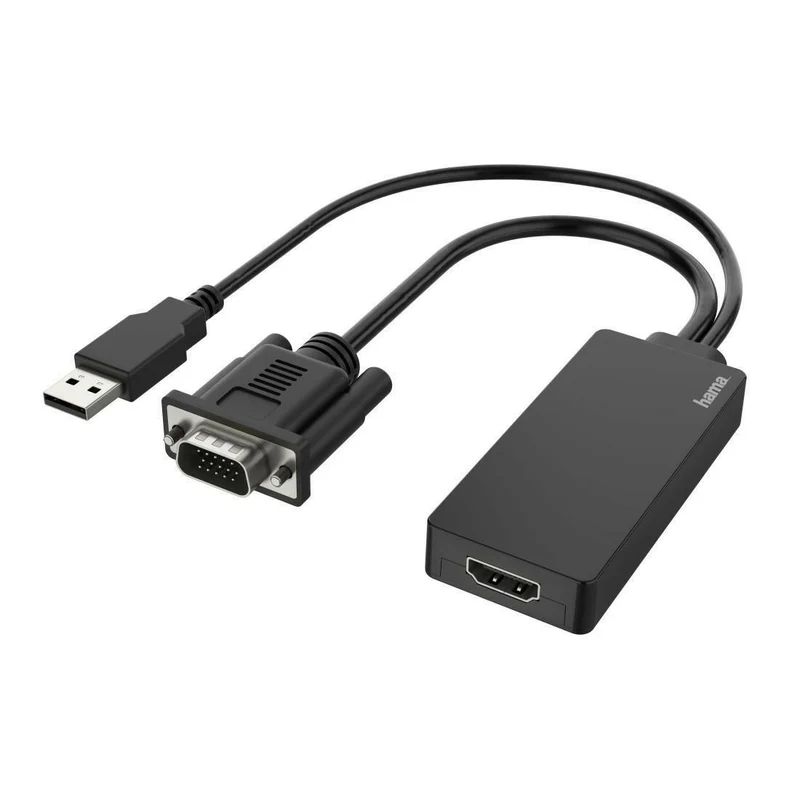Hama VGA+USB auf HDMI Adapter, Full HD 1080p, 2 in 1