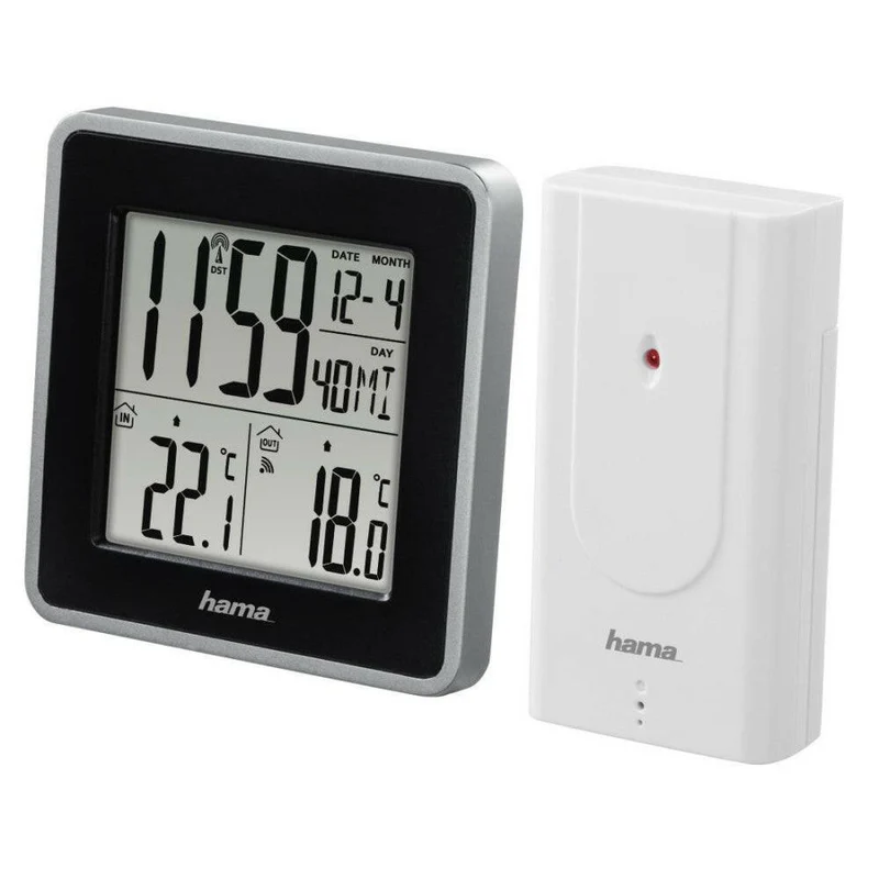 Hama Funkuhr mit Wecker und Thermometer EWS Intro