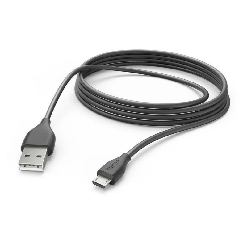 Hama USB A auf Micro-USB Kabel 3m, Schnellladung, schwarz