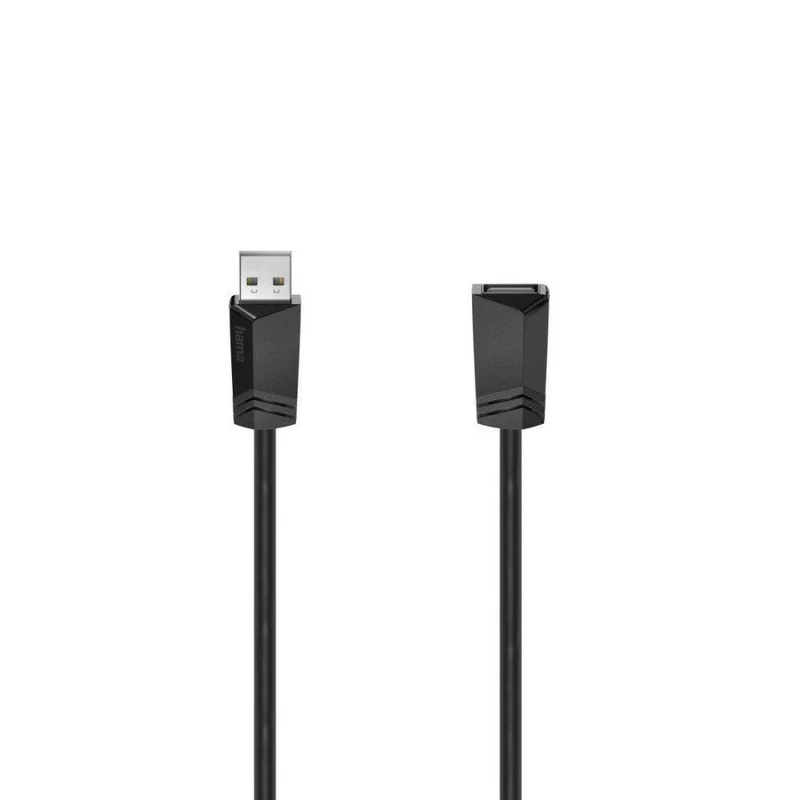Hama USB A Verlängerungskabel 2.0, 3m, 480 Mbit/s, schwarz