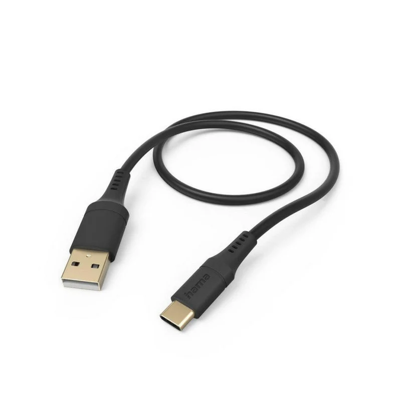 Hama USB-A auf C Ladekabel 1,5m, Schnellladung, schwarz