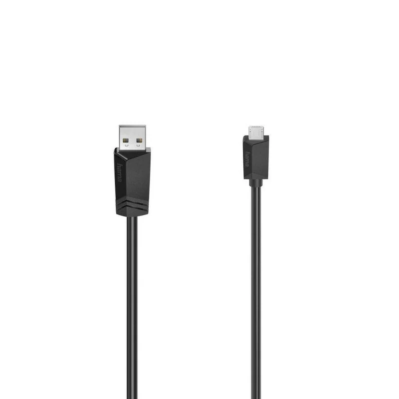 Hama Micro-USB-Kabel 1,50 m 480 Mbit/s schwarz flexibel