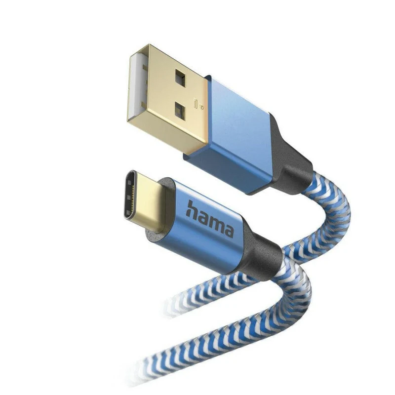 Hama USB-A auf USB-C Ladekabel 1,5m Nylon, Schnellladung