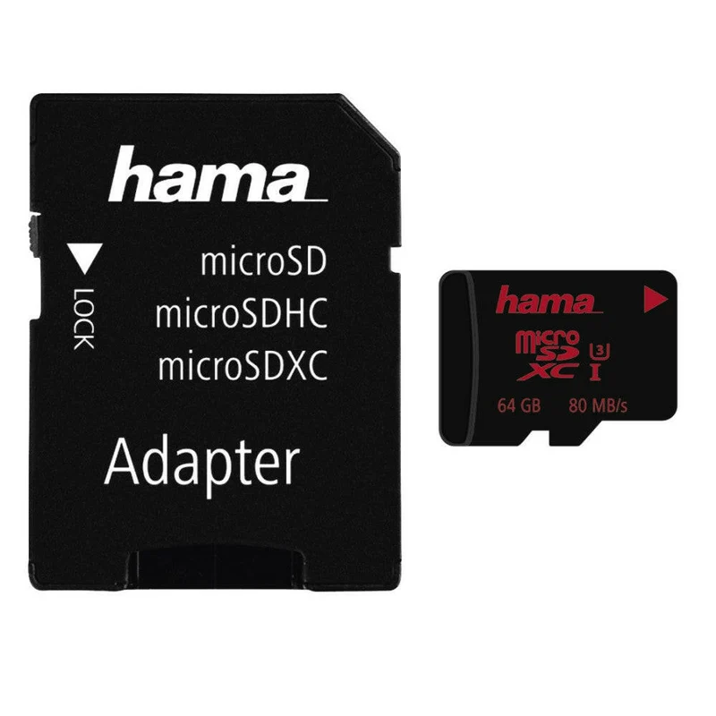 Hama microSDXC 64GB UHS Class 3 80MB/s für 4K-Video