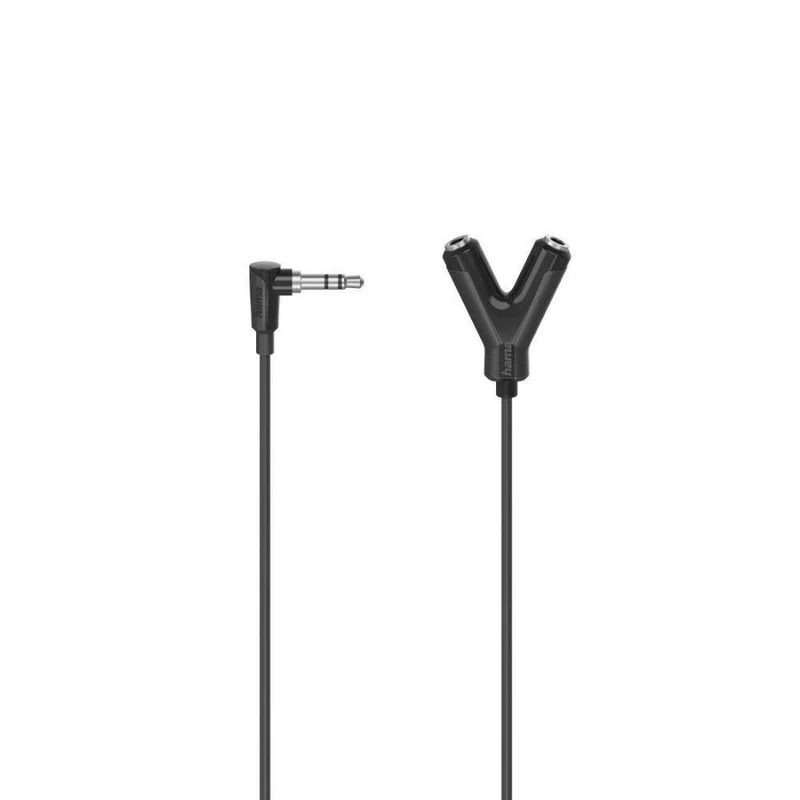 Hama Audio-Adapter 3,5 mm, 2 Klinkenbuchsen, 90°-Stecker
