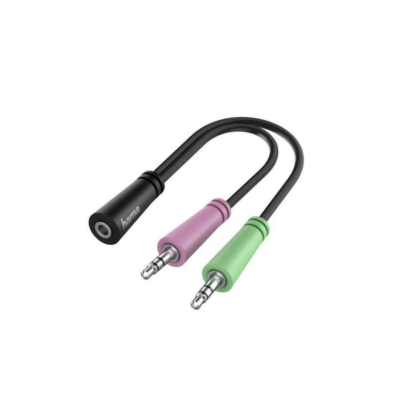 Hama Audio Adapter 3,5mm Klinke 4-polig für PC & Headset