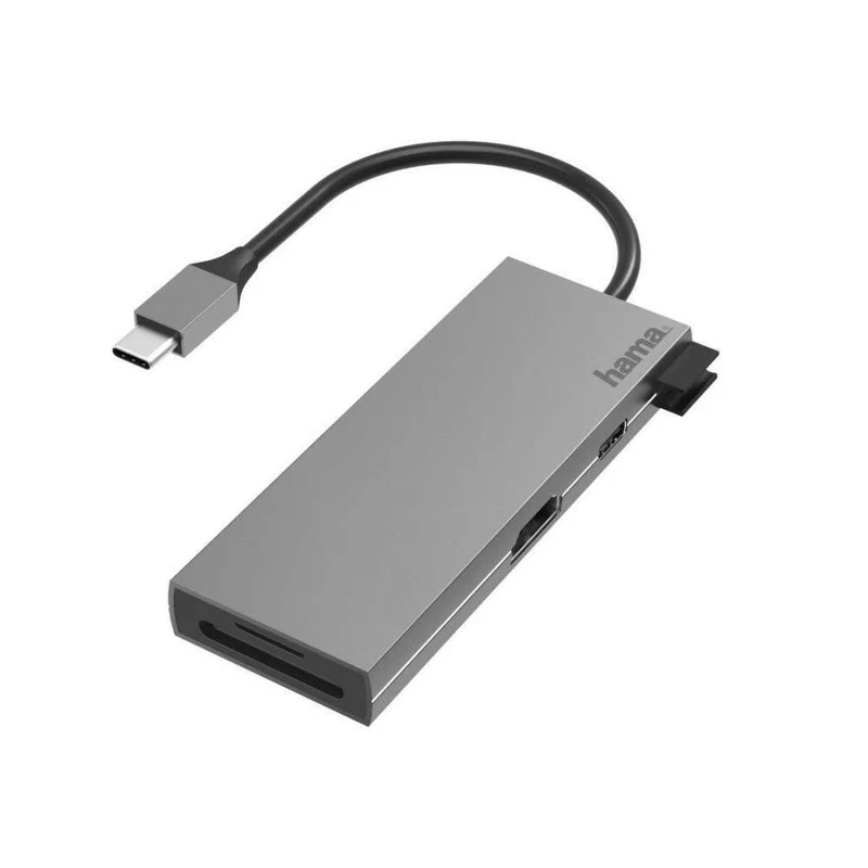 Hama USB-C Hub 6 Ports mit HDMI 4K, 2x USB-A, Alu