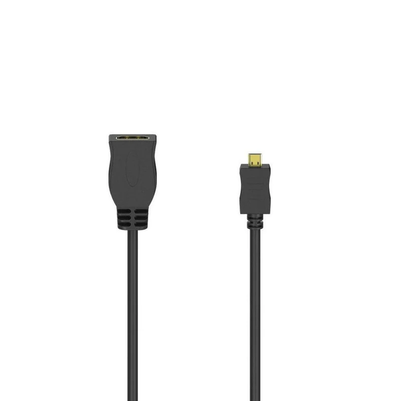Hama HDMI Adapterkabel 10cm Typ D Micro auf Typ A schwarz