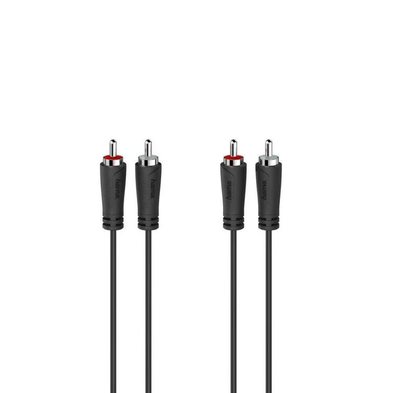 Hama 2x Cinch Kabel 1,5m - RCA Audio schwarz