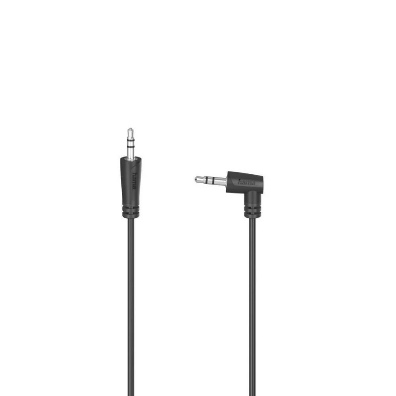 Hama 3,5mm Audiokabel 1,5m mit 90° Klinkenstecker schwarz