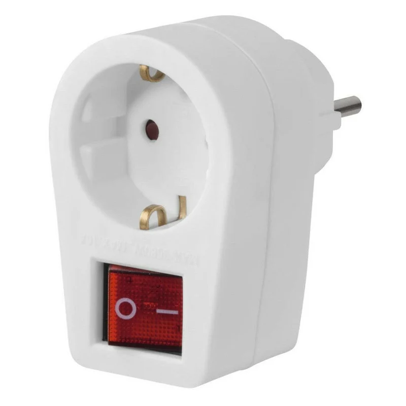 Hama Steckdosenadapter weiß mit 2-poligem
