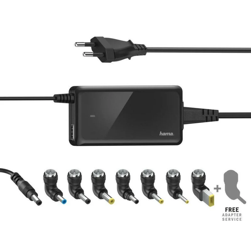 Hama Slim & Light Notebook-Netzteil 19V 65W mit USB