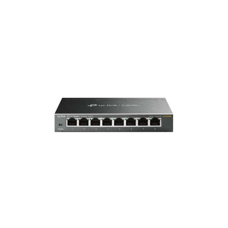 TP-Link TL-SG108S 8-Port Gigabit Netzwerk Switch, Schwarz