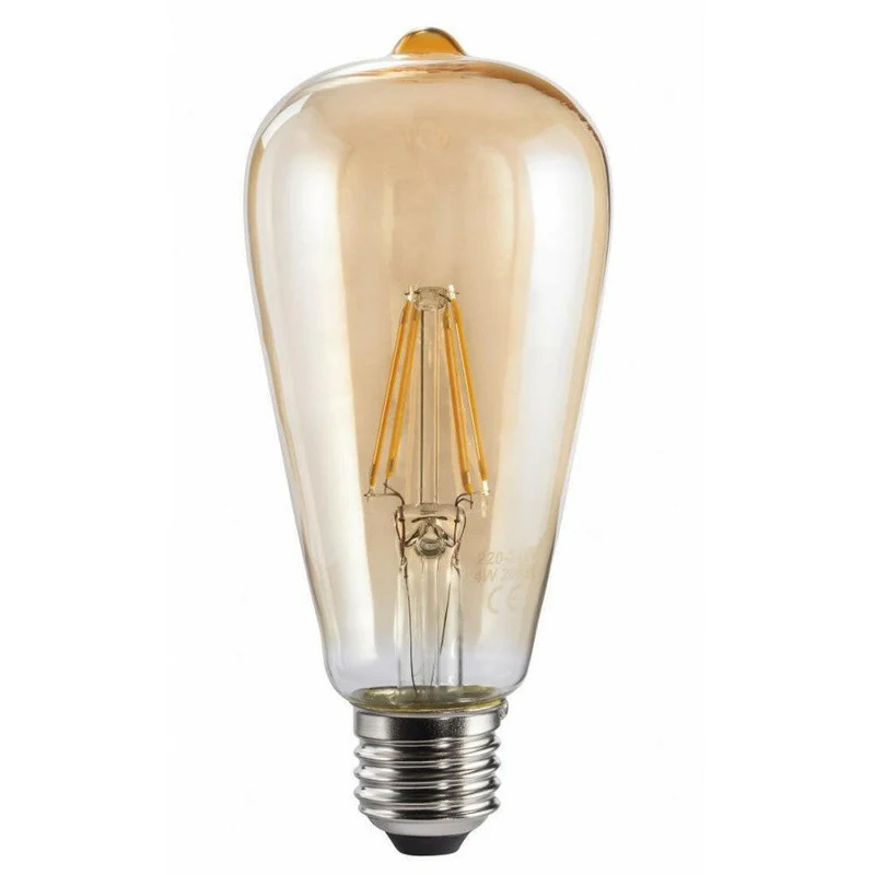 Xavax LED-Filament E27 4W 400lm Vintagelampe Warmweiß Amber
