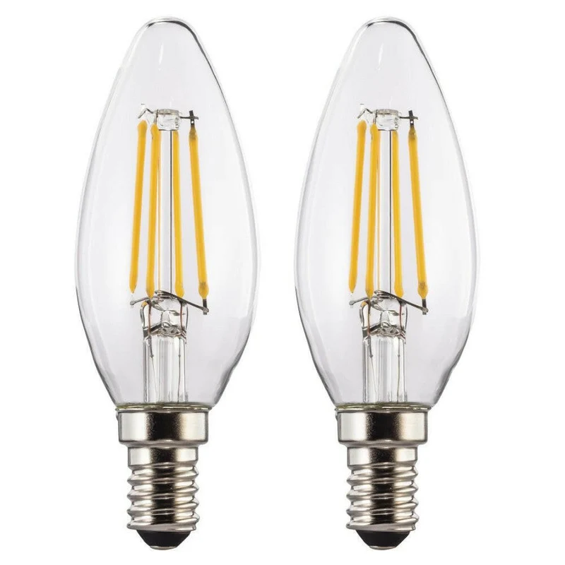 Xavax LED-Filament E14 Kerzenlampe 470lm warmweiß 2er Set