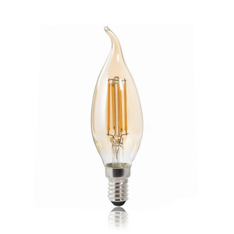Xavax LED-Filament E14 400lm Windstoß-Kerze amber