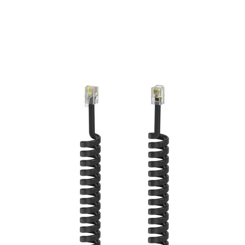 Hama Hörerkabel 1,5m 4p4c Spiralkabel für Telefone