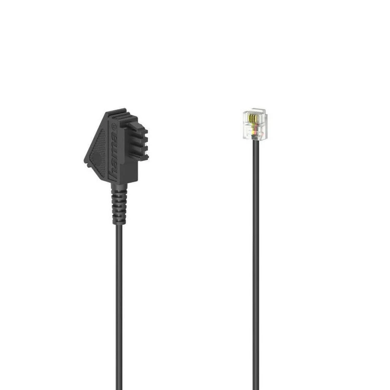 Hama Telefonkabel 3m TAE-F-Stecker RJ11 6p4c Schwarz