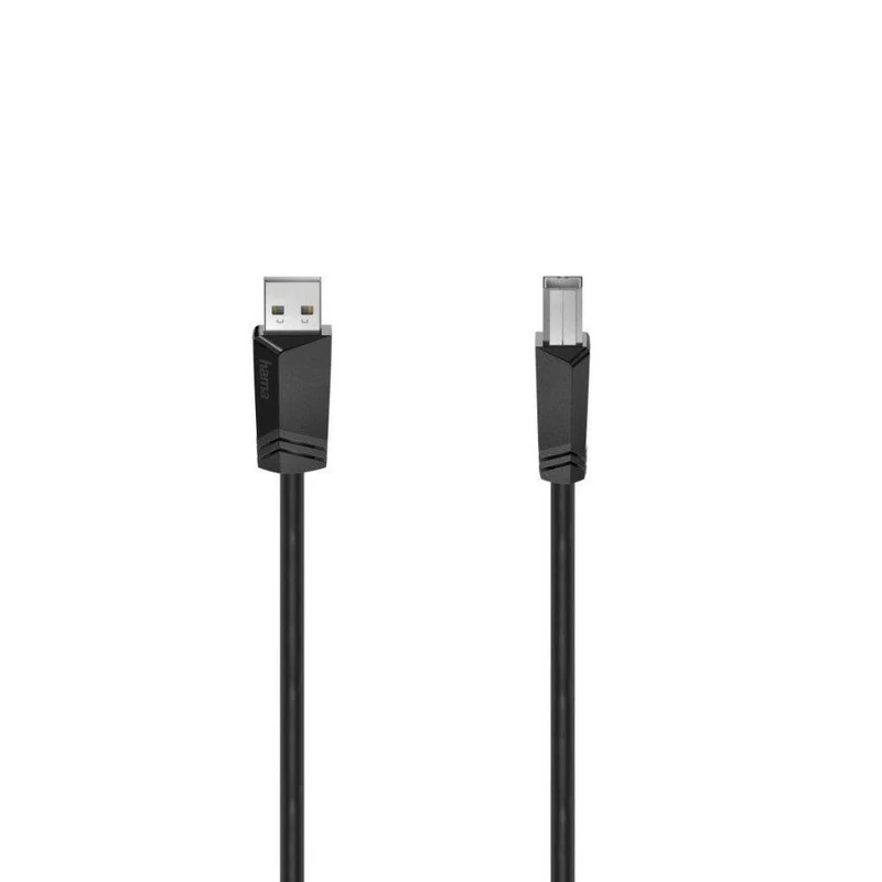 Hama USB 2.0 Kabel 3m USB-A auf USB-B Schwarz 480 Mbit/s