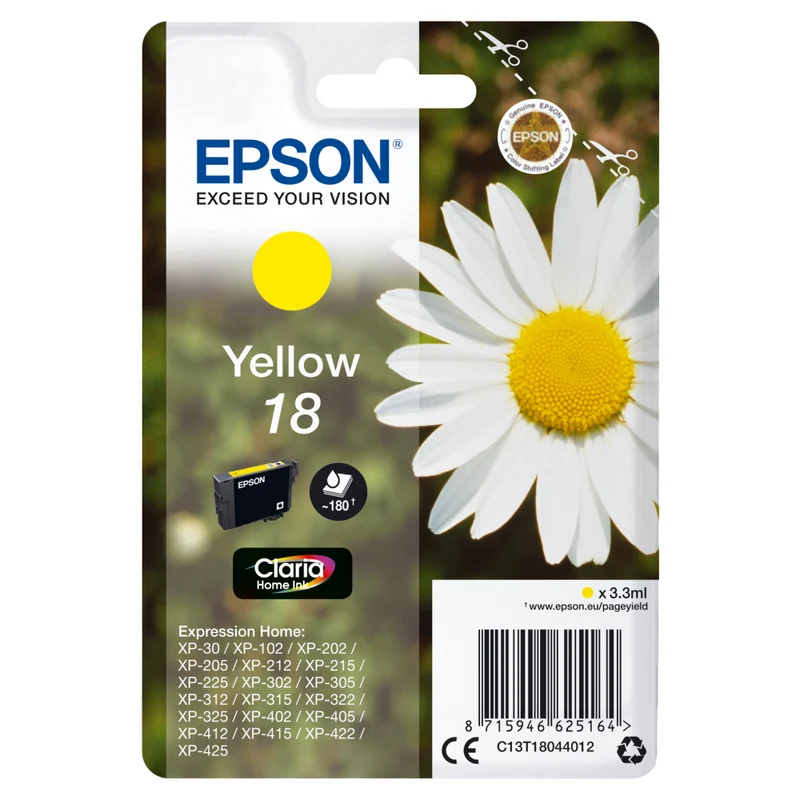 Epson Original Tinte Gänseblume Gelb für XP-305 bis XP-425