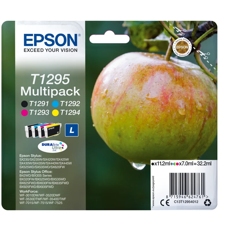 Epson T1295 Original Tintenpatronen Multipack BK/C/M/Y 4er