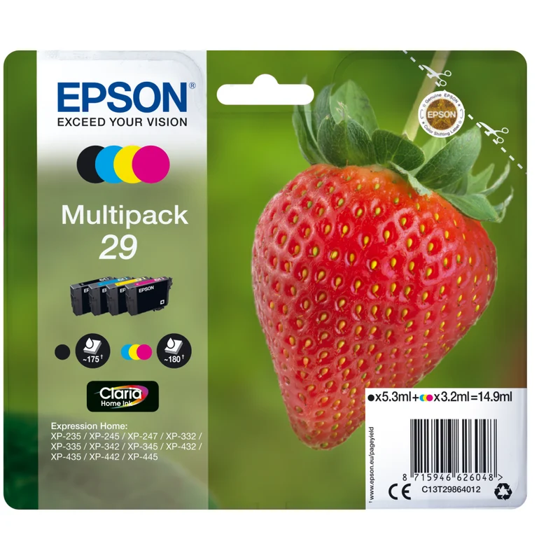 Epson C13T29864012 29 Tinte Erdbeere Multipack für
