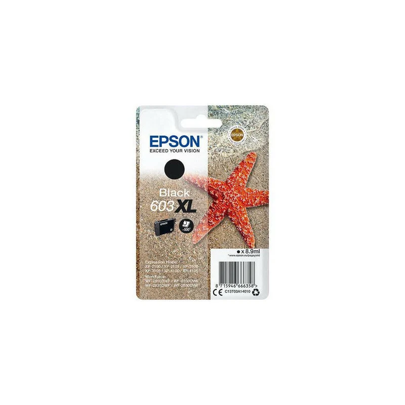 Epson 603XL Tintenpatrone Schwarz XL, 8,9ml, für WF/XP