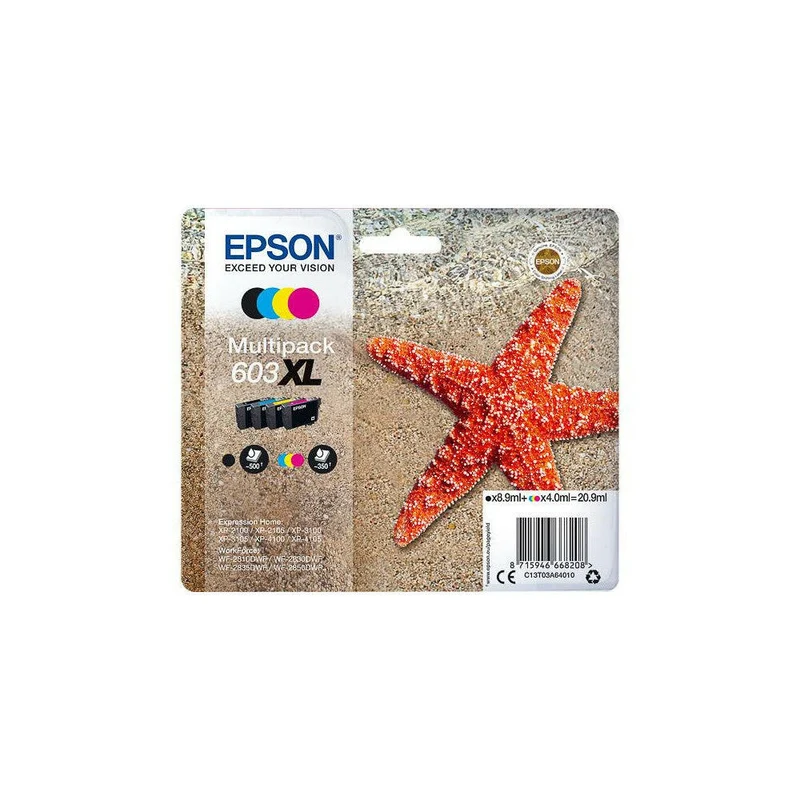 Epson 603XL Seestern CYMK MultiPack XL Tinte für Drucker