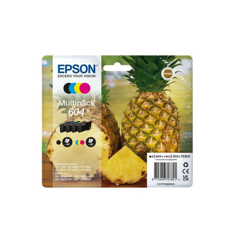 Epson Original 604 Tinte Ananas 4-farbig, kompatibel mit
