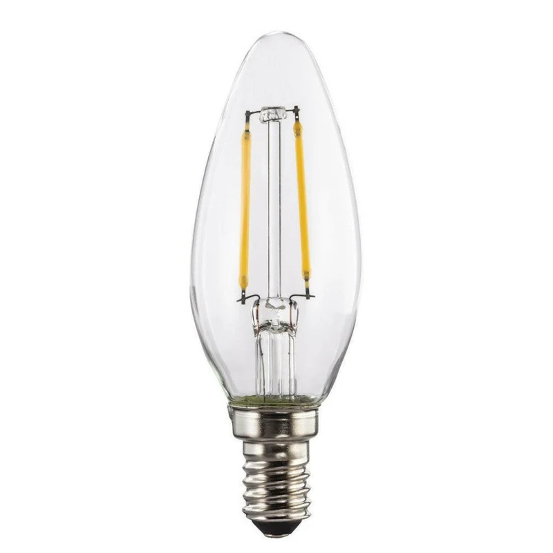 Xavax E14 LED-Filament Kerzenlampe 250lm Warmweiß 2W