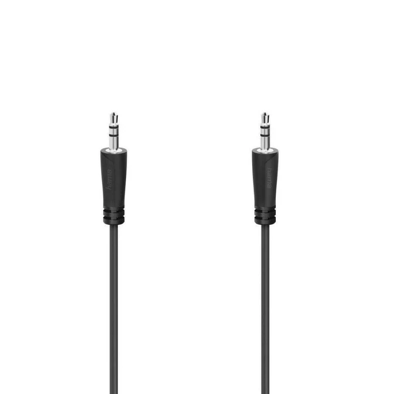 Hama 3.5 mm Klinkenkabel 3,0 m Stereo schwarz, hochwertig