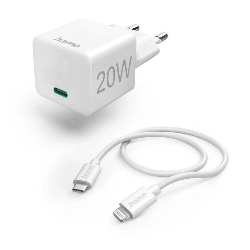 Hama Schnellladegerät 20W mit Lightning Kabel für Apple