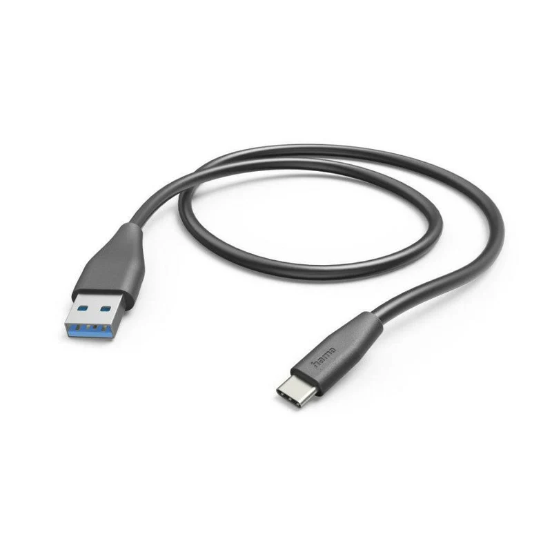 Hama USB A auf USB C Kabel 1,5m Schnellladung schwarz