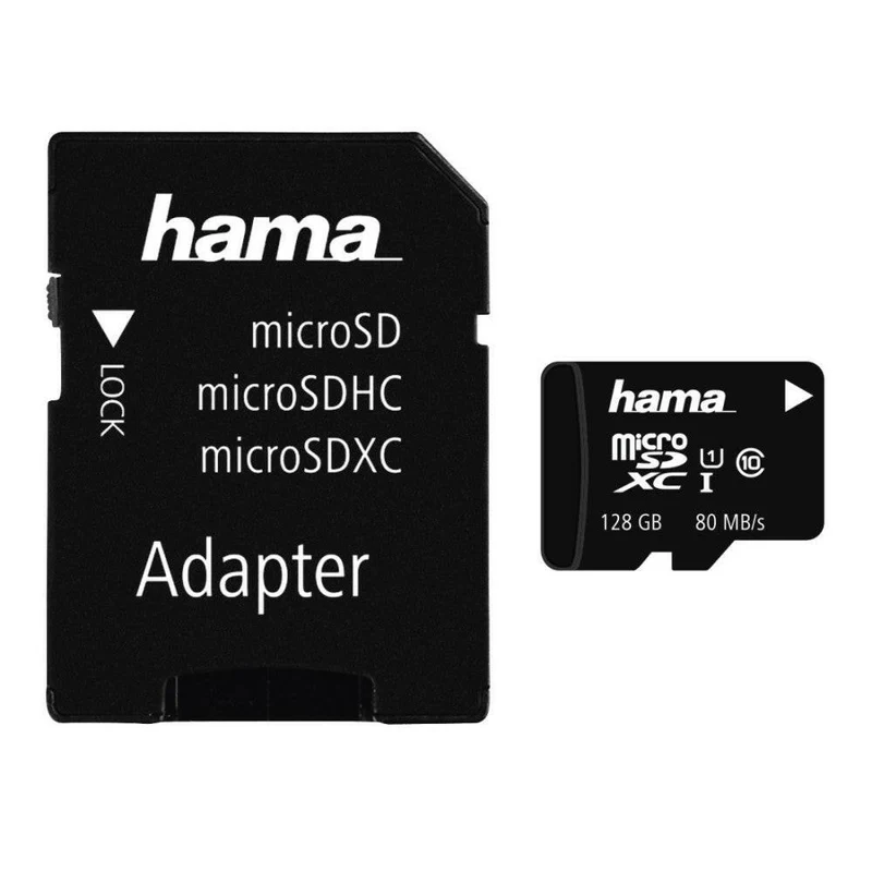 Hama microSDXC 128GB | Class 10 | 80MB/s + SD-Adapter