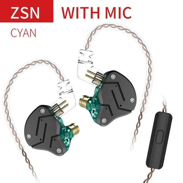 KZ ZSN Metal Hybrid Technology Earphones
