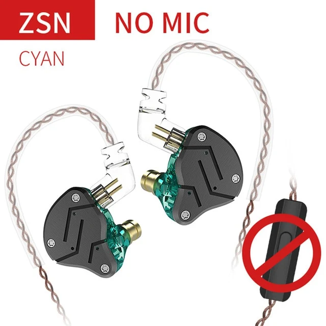 KZ ZSN Metal Hybrid Technology Earphones
