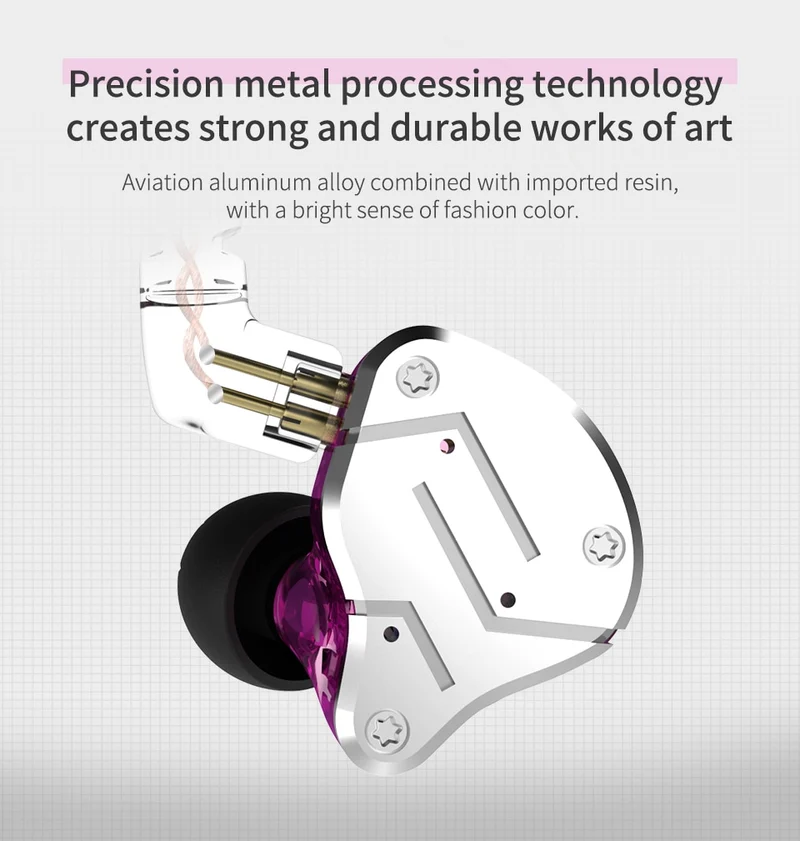 KZ ZSN Metal Hybrid Technology Earphones
